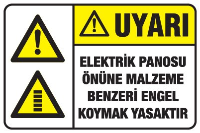 ELEKTRİK PANOSU ÖNÜNE MALZEME BENZERİ ENGEL KOYMAK YASAKTIR