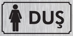 DUŞ 8 X 20 cm - Gümüş Metal 0,5 mm
