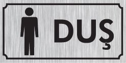 DUŞ 15 X 44 cm - Gümüş Metal 0,5 mm