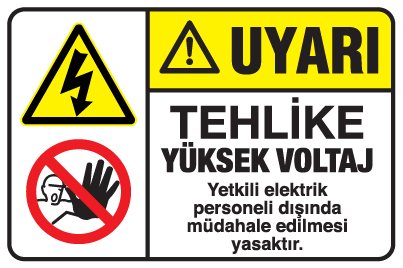TEHLİKE YÜKSEK VOLTAJ