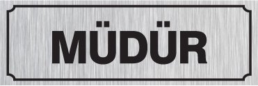 MÜDÜR 15 X 44 cm - Gümüş Metal 0,5 mm