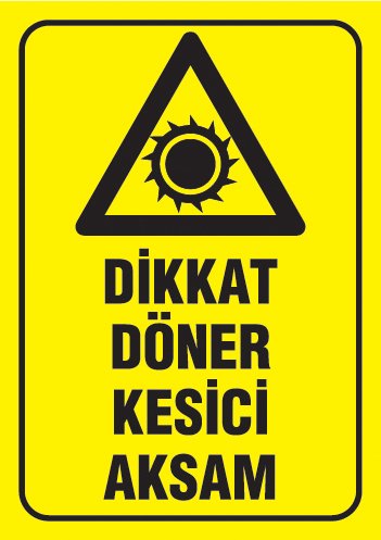 DİKKAT DÖNER KESİCİ AKSAM