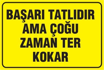 BAŞARI TATLIDIR AMA ÇOĞU ZAMAN TER KOKAR