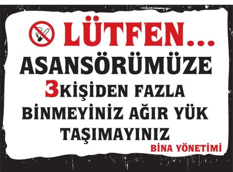 ASANSÖR UYARI
