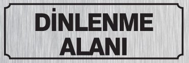 DİNLENME ALANI 8 X 20 cm - Gümüş Metal 0,5 mm