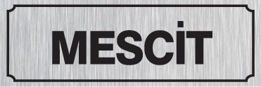 MESCİT 15 X 44 cm - Gümüş Metal 0,5 mm