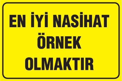 EN İYİ NASİHAT ÖRNEK OLMAKTIR