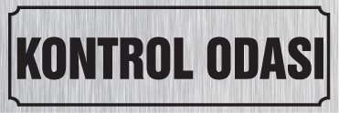 KONTROL ODASI 8 X 20 cm - Gümüş Metal 0,5 mm