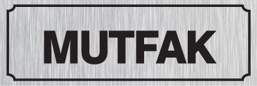 MUTFAK 15 X 44 cm - Gümüş Metal 0,5 mm