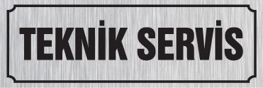 TEKNİK SERVİS 15 X 44 cm - Gümüş Metal 0,5 mm