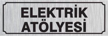 ELEKTRİK ATÖLYESİ 15 X 44 cm - Gümüş Metal 0,5 mm