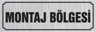 MONTAJ BÖLGESİ 15 X 44 cm - Gümüş Metal 0,5 mm