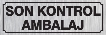 SON KONTROL AMBALAJ 12 X 30 cm - Gümüş Metal 0,5 mm