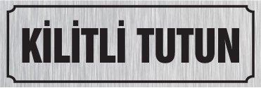 KİLİTLİ TUTUN 15 X 44 cm - Gümüş Metal 0,5 mm