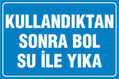 KULLANDIKTAN SONRA BOL SU İLE YIKA