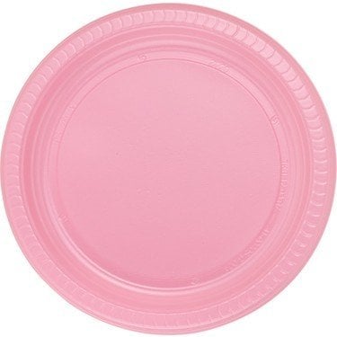 PLASTİK TABAK PEMBE 25 ADET 23cm.