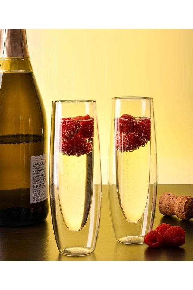 Kokteyl Şampanya Bardağı Mimosa Bardağı Cidarlı Bardak 4lü Set 250ml