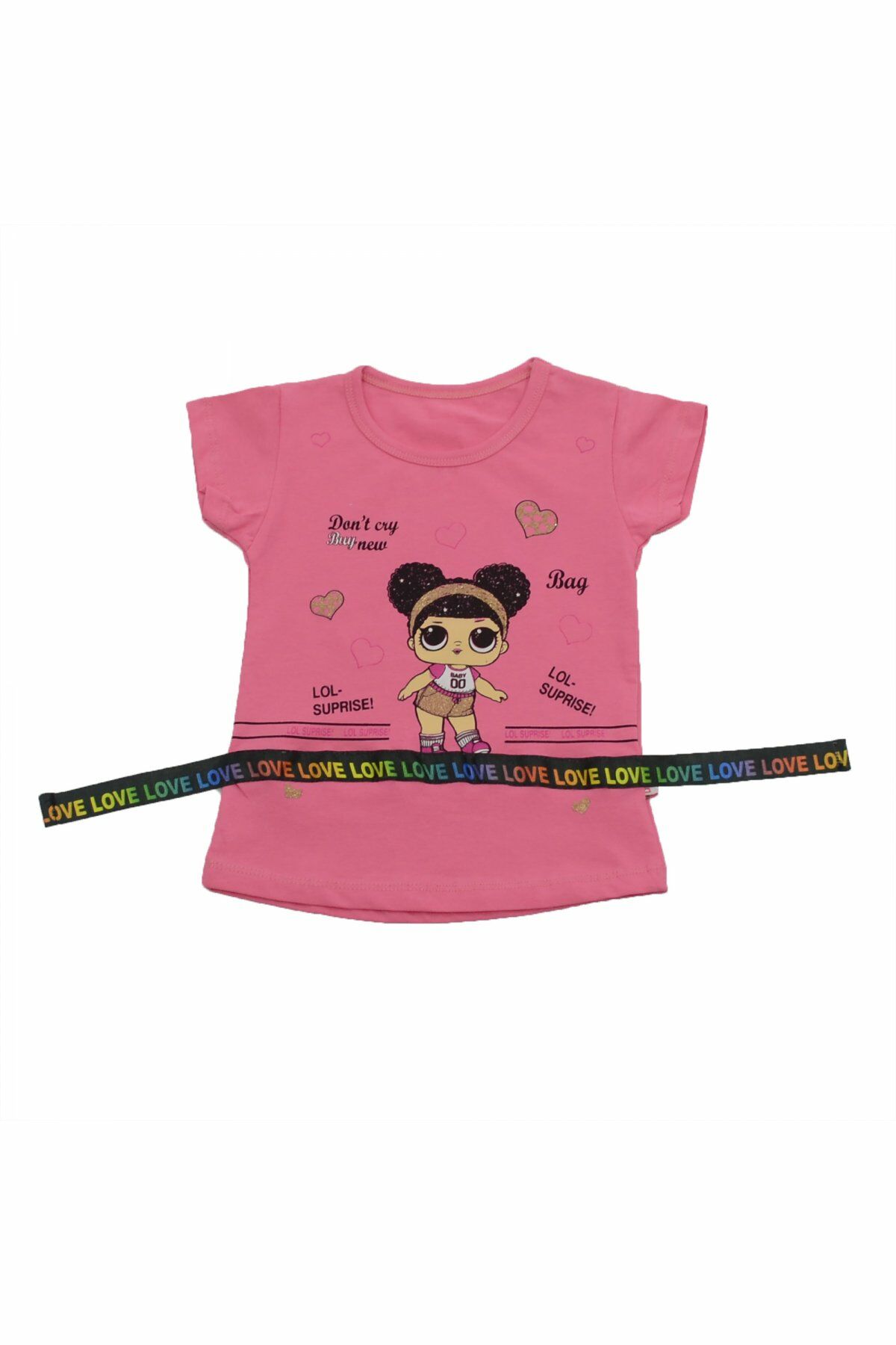 LOl Bebek Baskılı Kız Çocuk Tişört