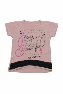 Pul Baskılı Kız Çocuk T-shirt