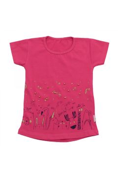 Boncuklu Baskılı Simli T-shirt