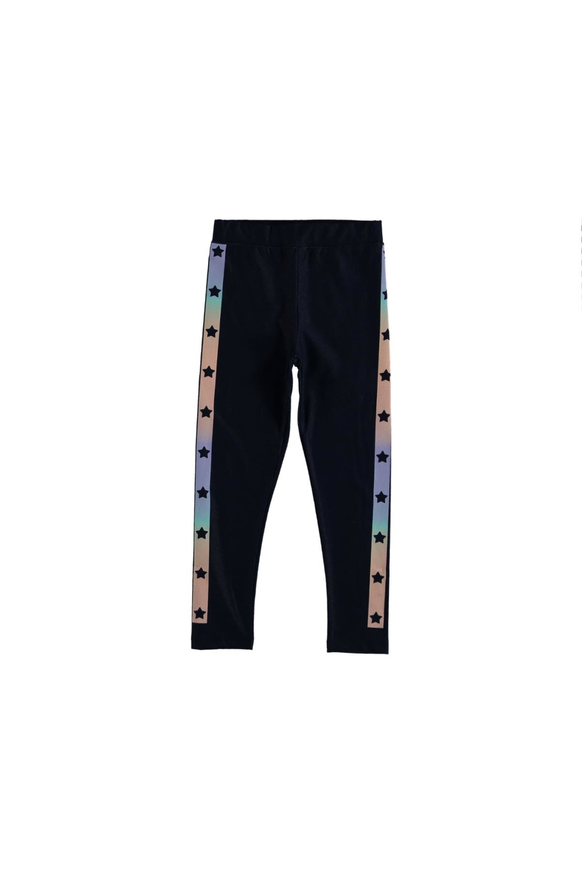 Pundikids Kız Çocuk Yanları Şeritli Kot Görünümlü Tayt