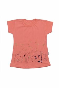 Boncuklu Baskılı Simli T-shirt