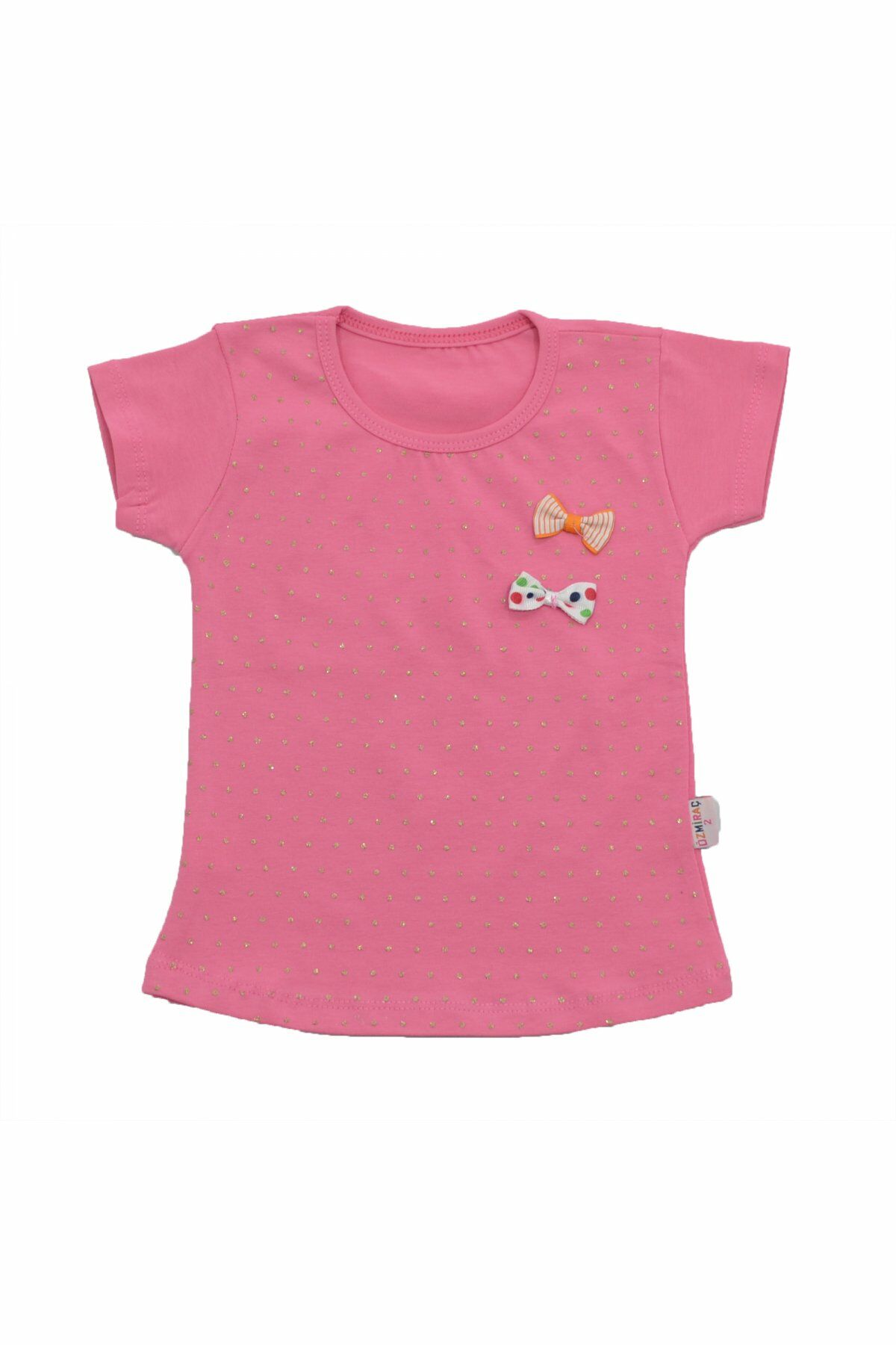 Sim Baskılı Fiyonklu Kız Çocuk T-shirt