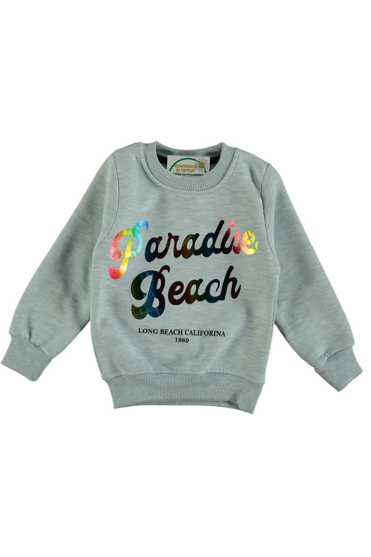 Pundikids Kız Çocuk 3 İp Şardonlu Baskılı Sweatshirt