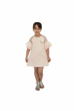 Kız Çocuk Omuz Tüllü  Elbise