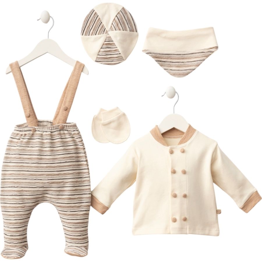 TULUM DETAYLI ÇİZGİLİ 5'Lİ ERKEK ZIBIN