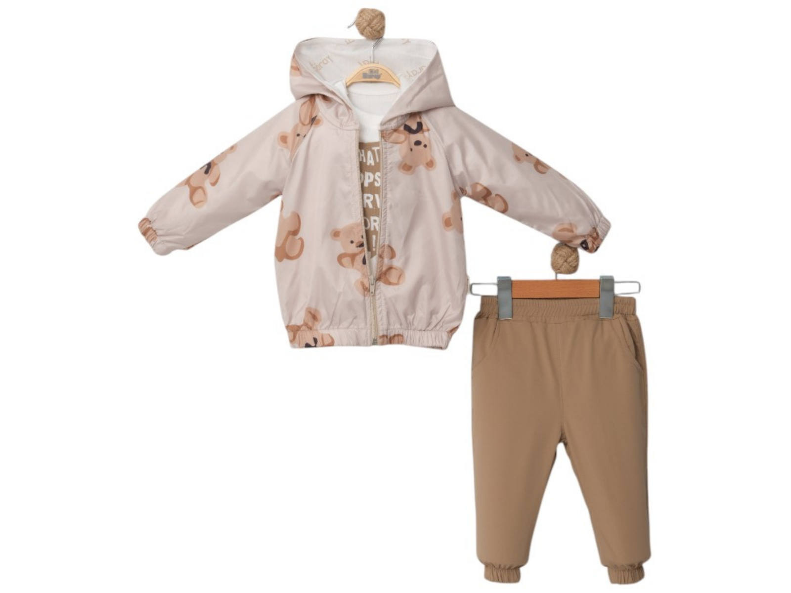 AYI BASKILI ERKEK YAĞMURLUK TAKIM