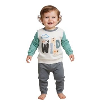 ERKEK BEBEK WILD NAKIŞLI PİJAMA TAKIMI