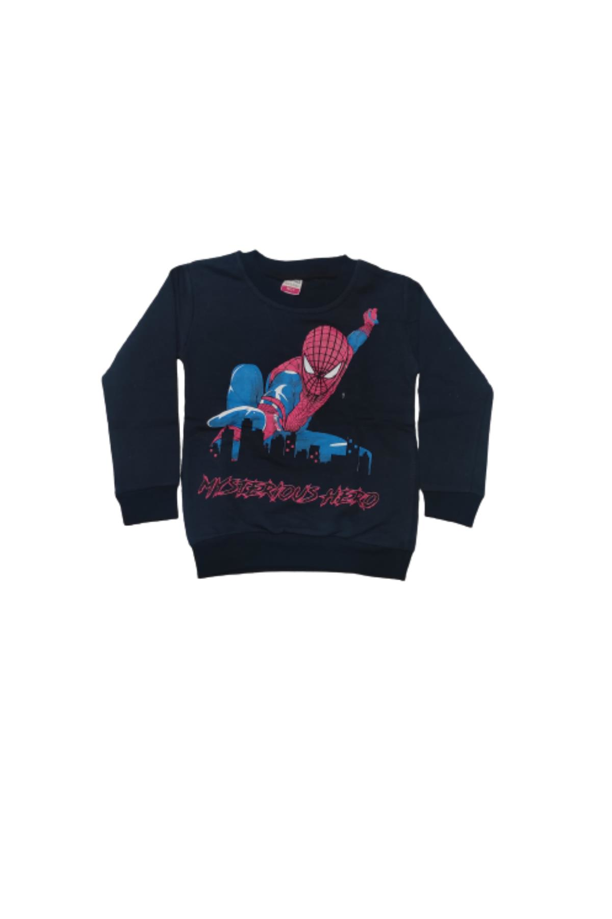 Pundikids Erkek Çocuk Spiderman Baskılı Sweatshirt