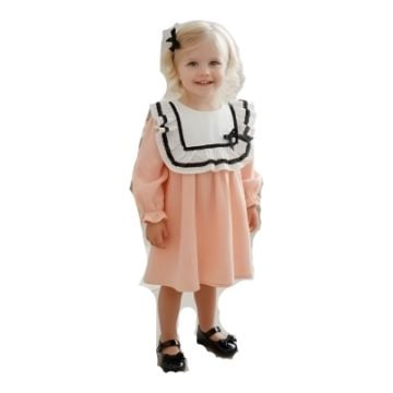 KIZ BEBEK YAKALI MÜSLİN ELBİSE