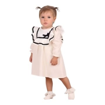 KIZ BEBEK YAKALI MÜSLİN ELBİSE