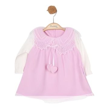 KIZ BEBEK ŞONİL YAKA DANTELLİ ELİBİSE