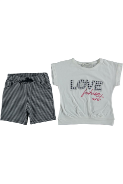 Love Baskılı Şortlu 2'li Takım