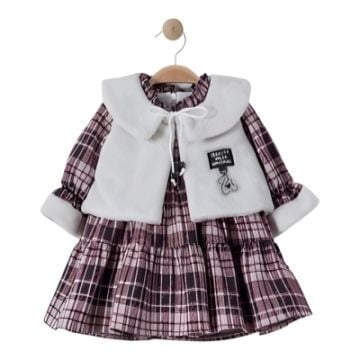 KIZ BEBEK MEVSİMLİK YELEKLİ ELBİSE