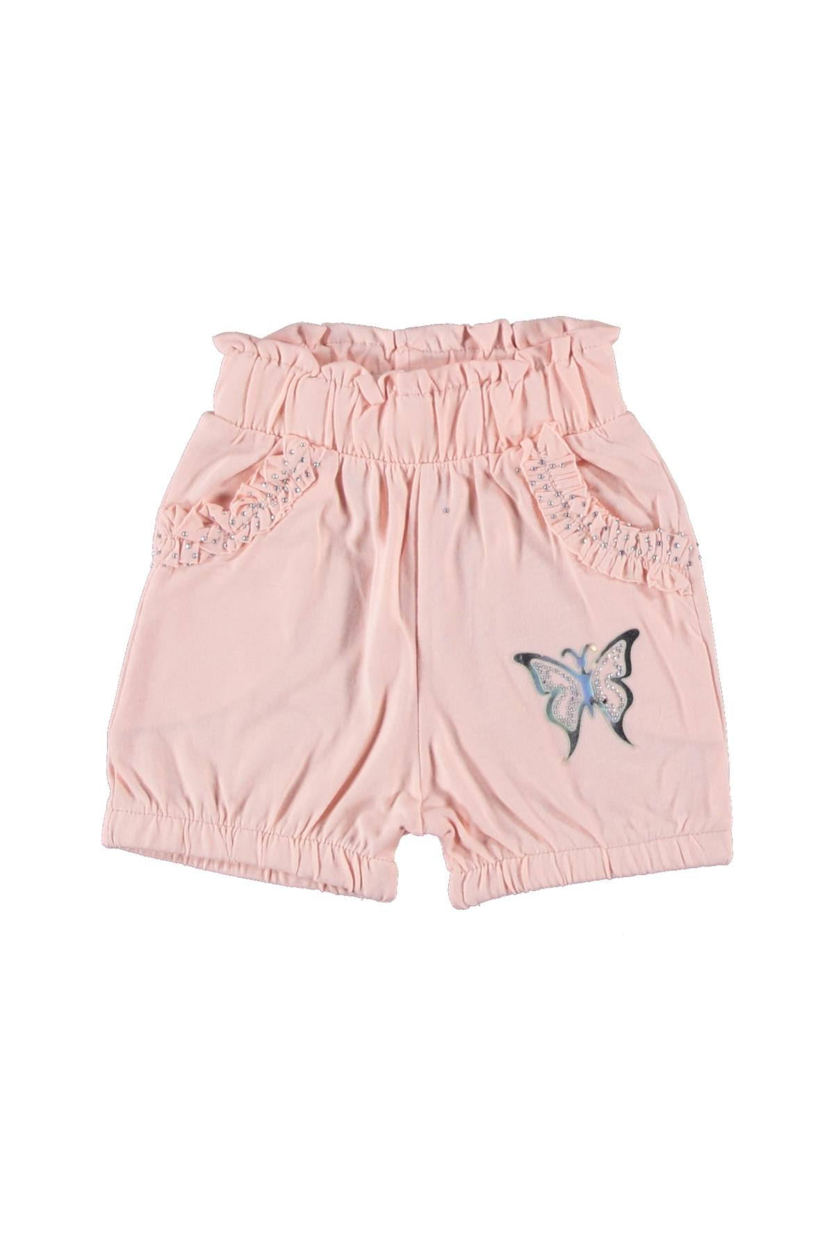 Kız Çocuk Kelebek Baskılı Şort