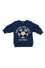 Bittoş Futbol Topu Pul İşlemeli Erkek Çocuk Sweat