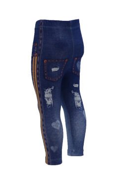 Timi Kot Pantolon  Desenli Simli  Kız  Tayt