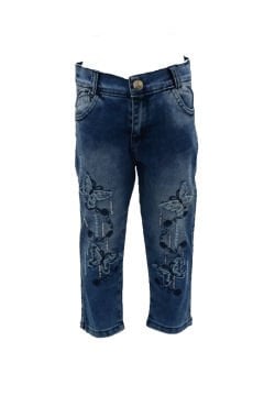 Pıtırık Pullu Nakışlı Kız Çocuk Pantolon