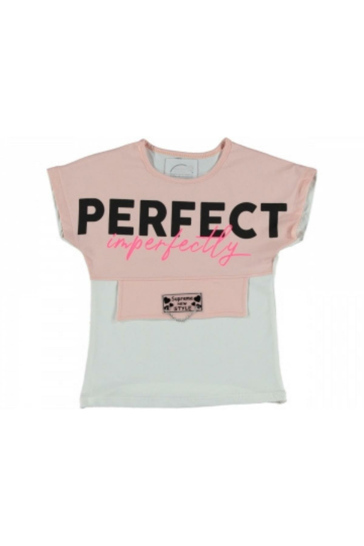 Pundikids Kız Çocuk Kanguru Cep Detaylı Tişört