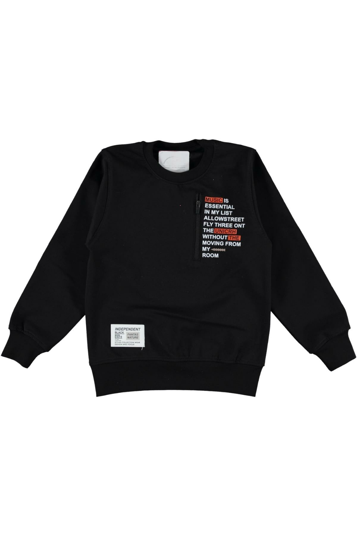 Pundikids Erkek Çocuk Fermuar Cepli Sweath