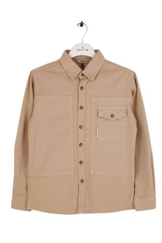 Mutlu Kids Erkek Çocuk Gabardin Gömlek Bej - 9 Yaş
