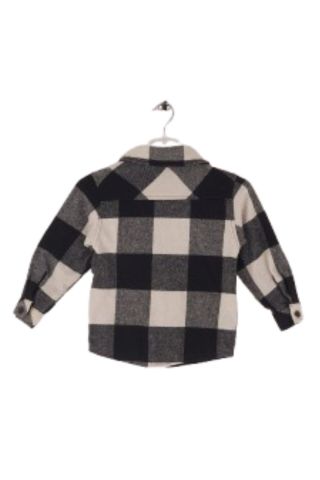 Mutlu Kids Oduncu Ekose Erkek Çocuk Fermuarlı Gömlek KIRMIZI-SİYAH - 5 Yaş