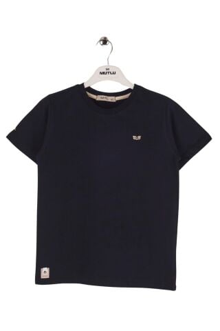 Mutlu Kids Bisiklet Yaka Kısa Kollu Erkek Çocuk Tişört Siyah - 5 Yaş