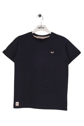 Mutlu Kids Bisiklet Yaka Kısa Kollu Erkek Çocuk Tişört Siyah - 5 Yaş