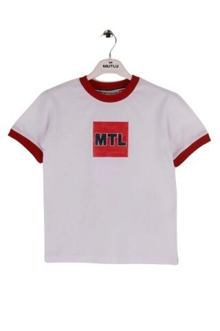 Mutlu Kids Kısa Kollu Erkek Çocuk Tişört BEYAZ-KIRMIZI - 9 Yaş