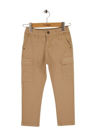 Mutlu Kids Kargo Cepli Erkek Çocuk Pantolon Bej - 6 Yaş